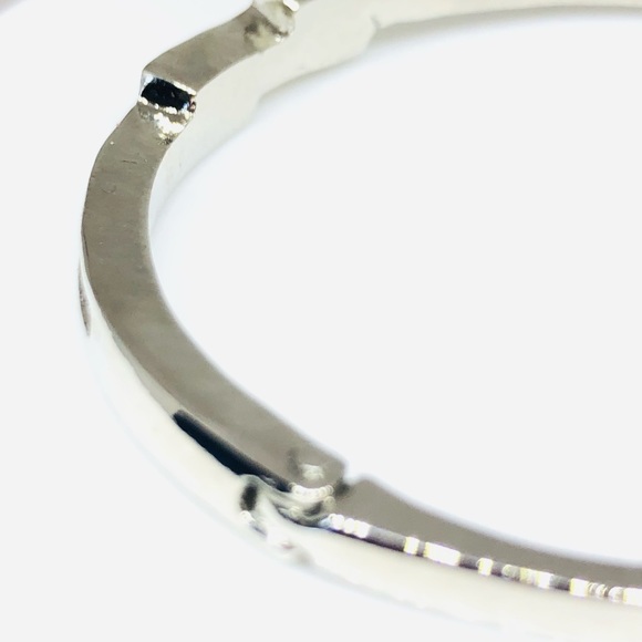 Silver Three Row CZ Bangle - Picture 3 of 7